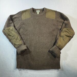 L.L. Bean Commando Sweater, Deep Woods Green Heather, Size L